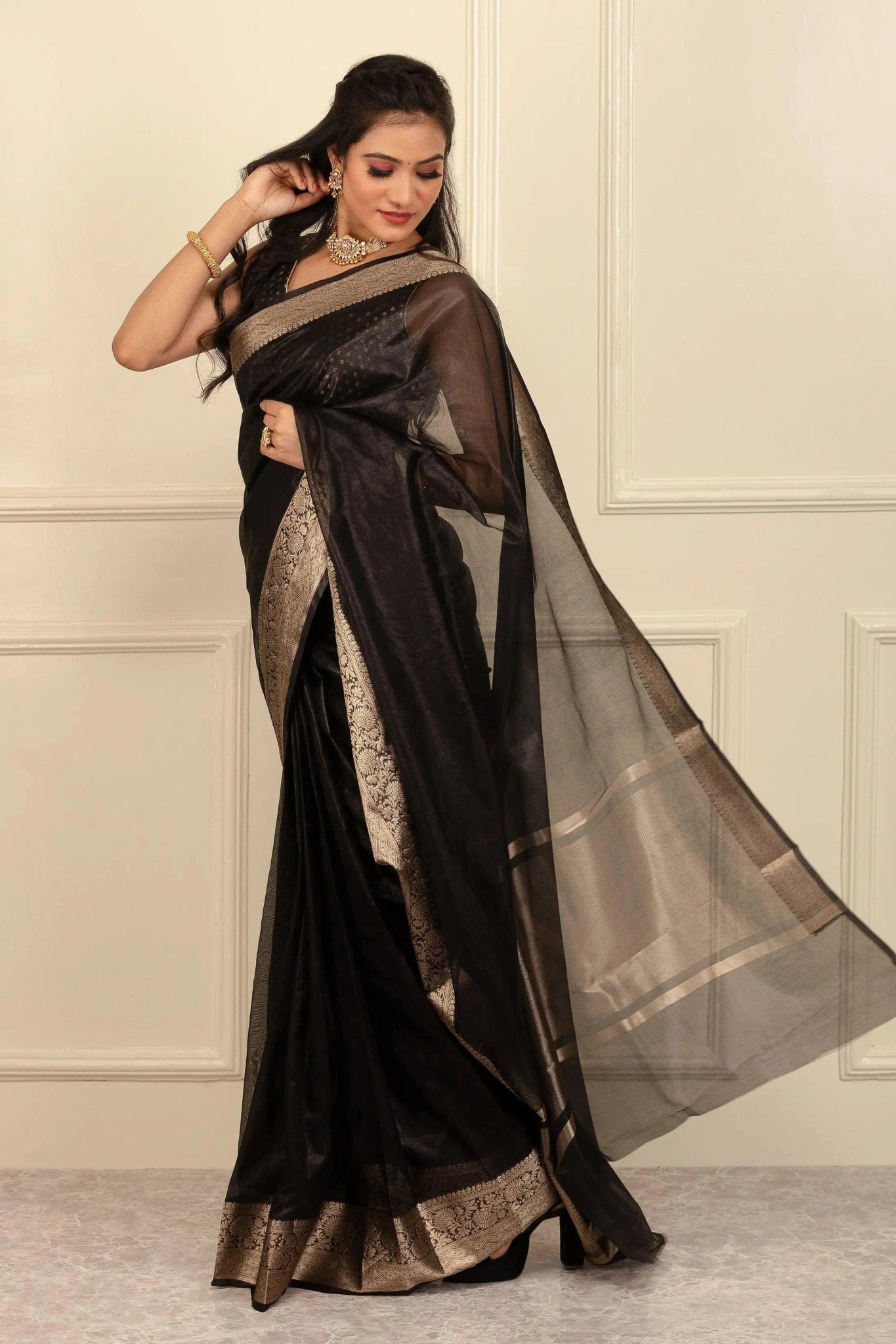 KOHINOOR | Organza with Banarasi Border | Indidha Saree
