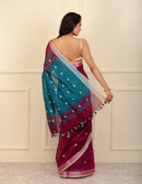 Bina Textile BGP Saree RAINDROP | Linen | Indidha Saree