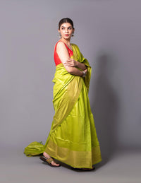 Ravi Kumar Bhagya Saree GOLDEN PARROT | Muga Silk | Indidha Saree