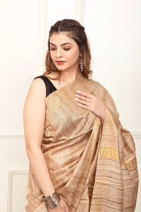 GRIT GAMINI | Tussar Ghicha Silk | Indidha Saree