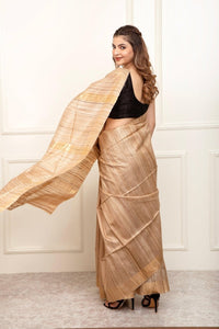GRIT GAMINI | Tussar Ghicha Silk | Indidha Saree
