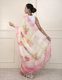 GULABI ROSE | Linen | Indidha Saree