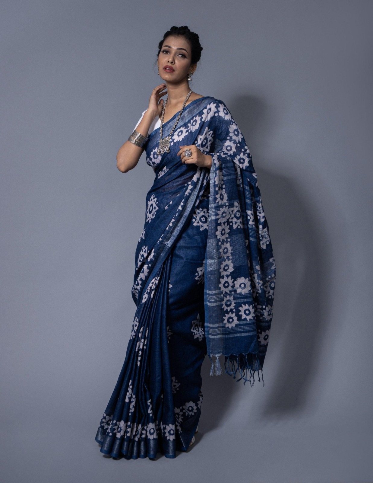 INDIGO STARS | Cotton | Indidha Saree