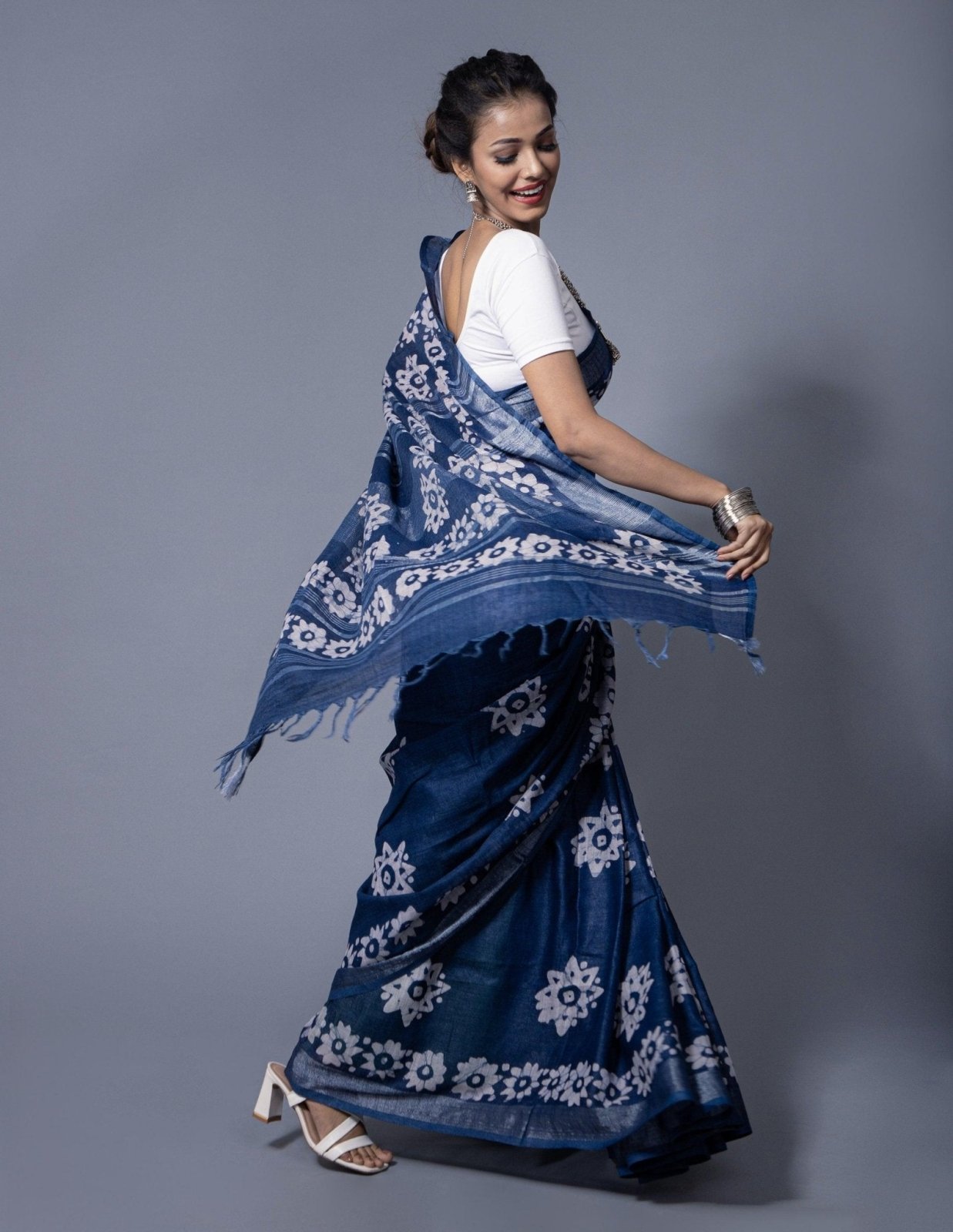 INDIGO STARS | Cotton | Indidha Saree