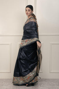 INDRANI | Hand - painted Tussar Silk | Madhubani Print | Indidha Saree