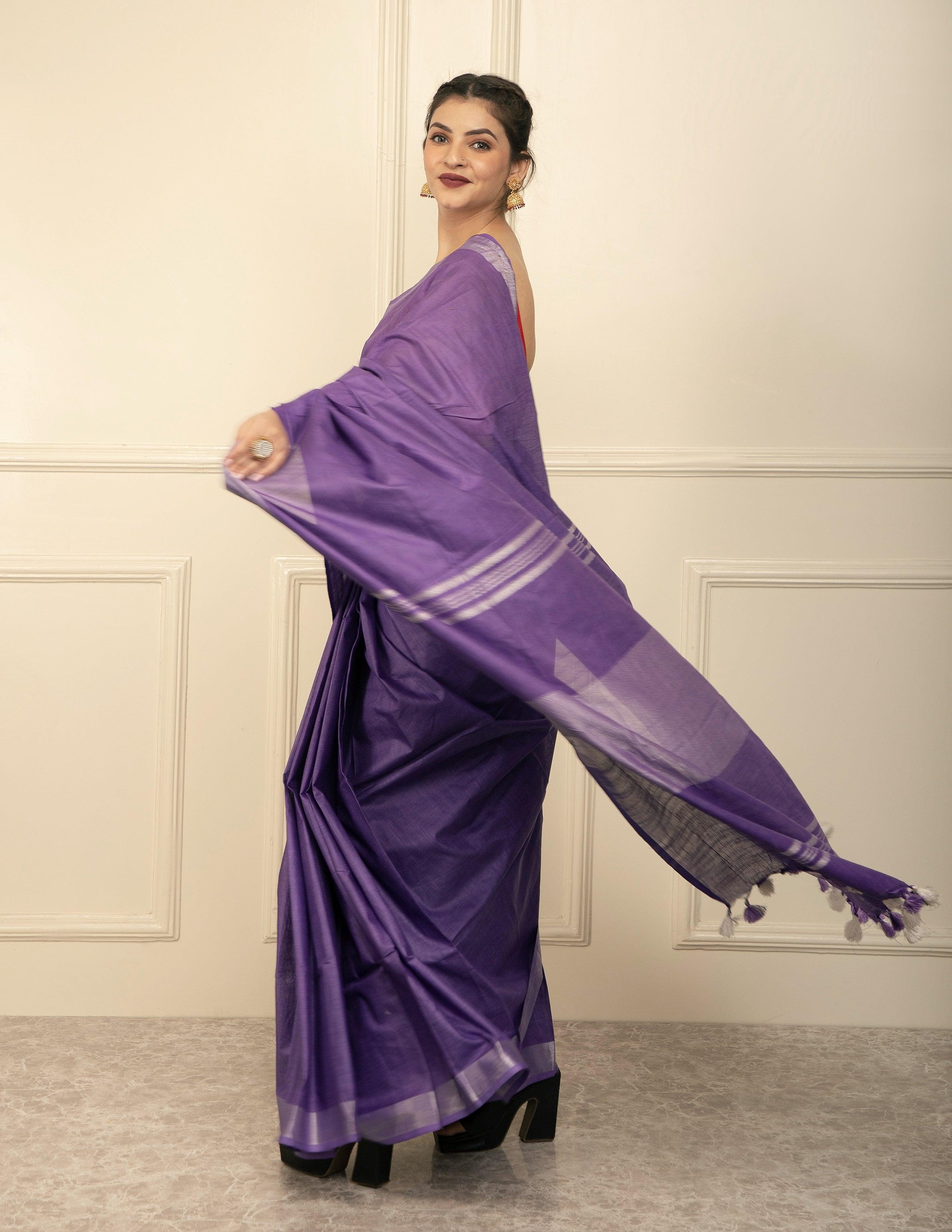 Bina Textile BGP Saree IVA | Cotton Slub | Indidha Saree