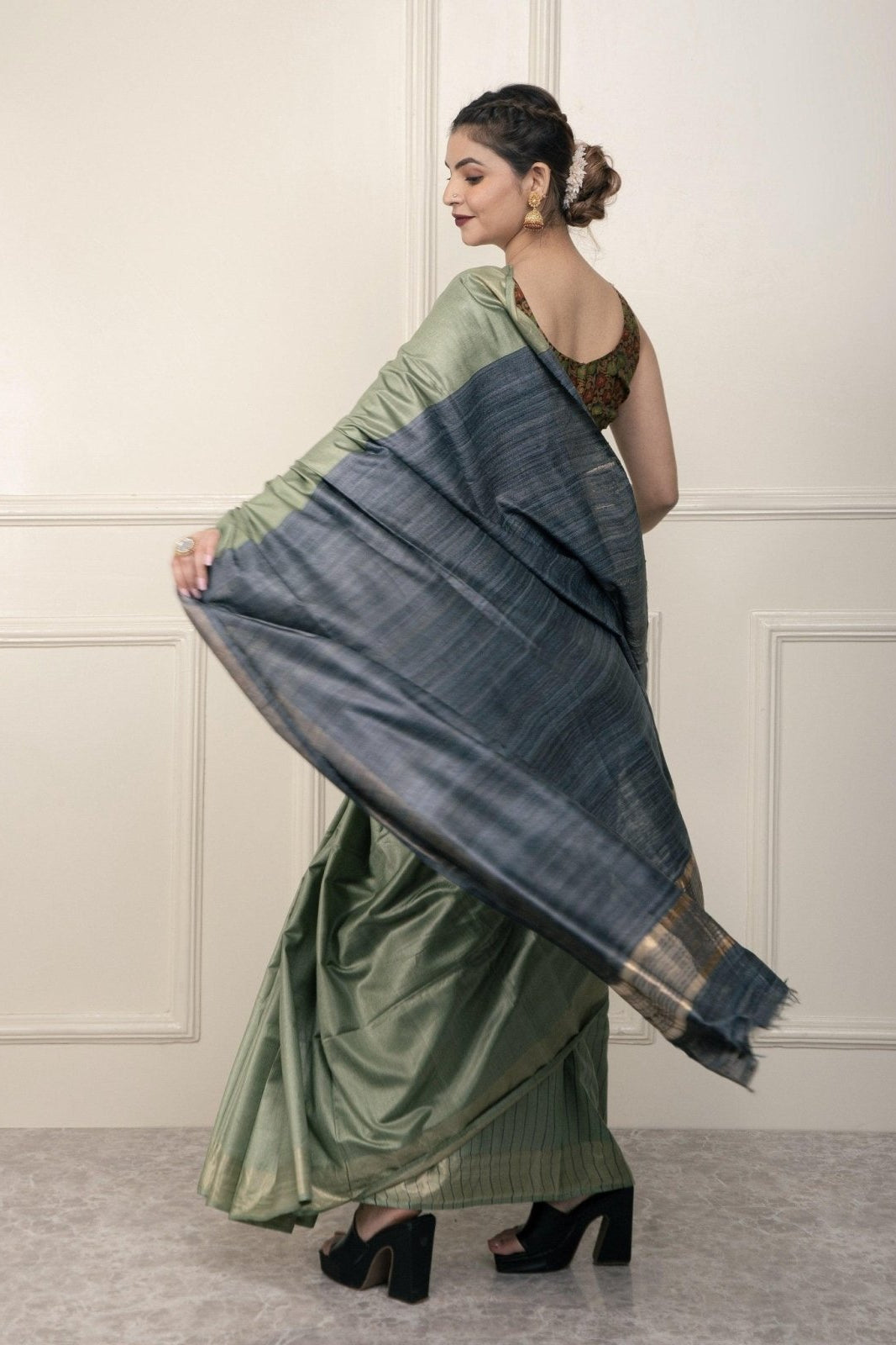 LAYLA | Viscose and Tussar Silk | Indidha Saree