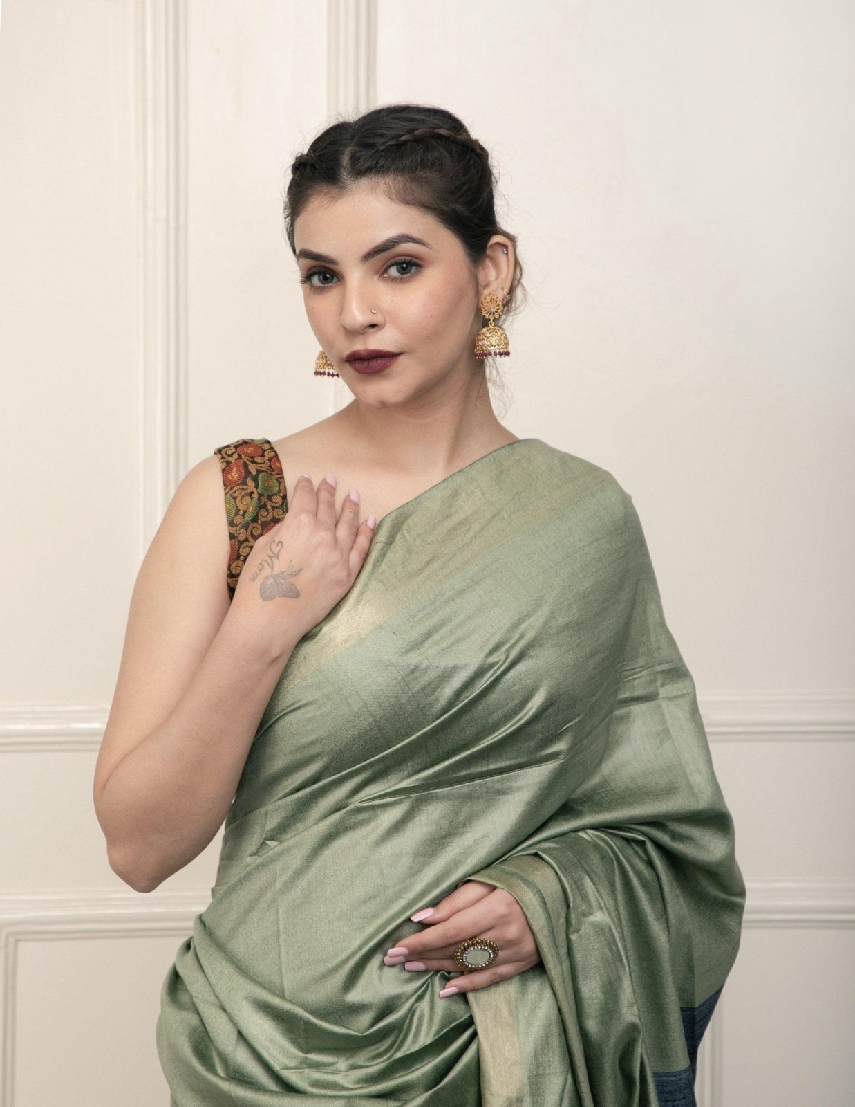 LAYLA | Viscose and Tussar Silk | Indidha Saree