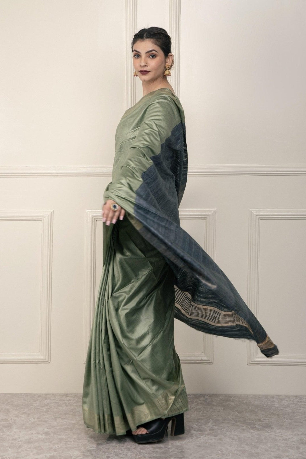 LAYLA | Viscose and Tussar Silk | Indidha Saree