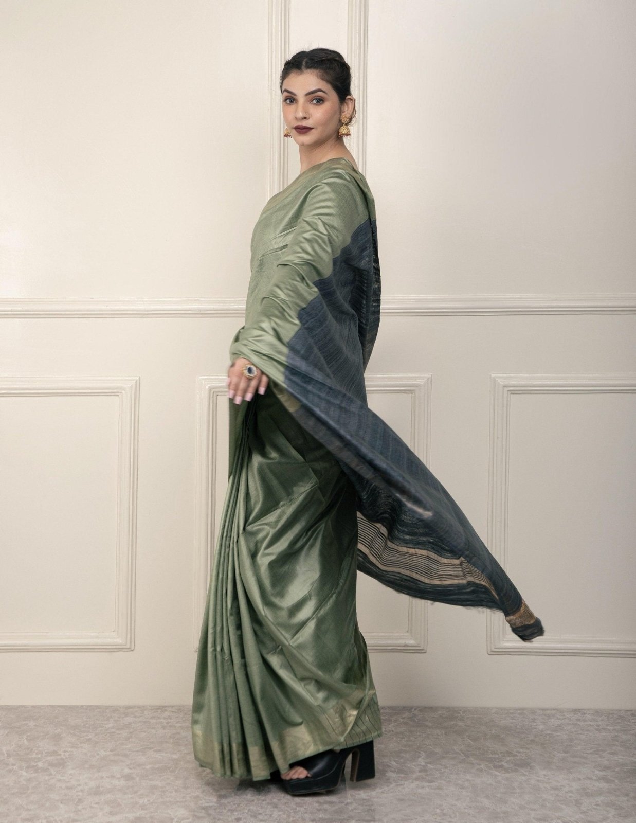 LAYLA | Viscose and Tussar Silk | Indidha Saree