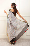 Bina Textile BGP Saree MOTLEY | Cotton | Indidha Saree