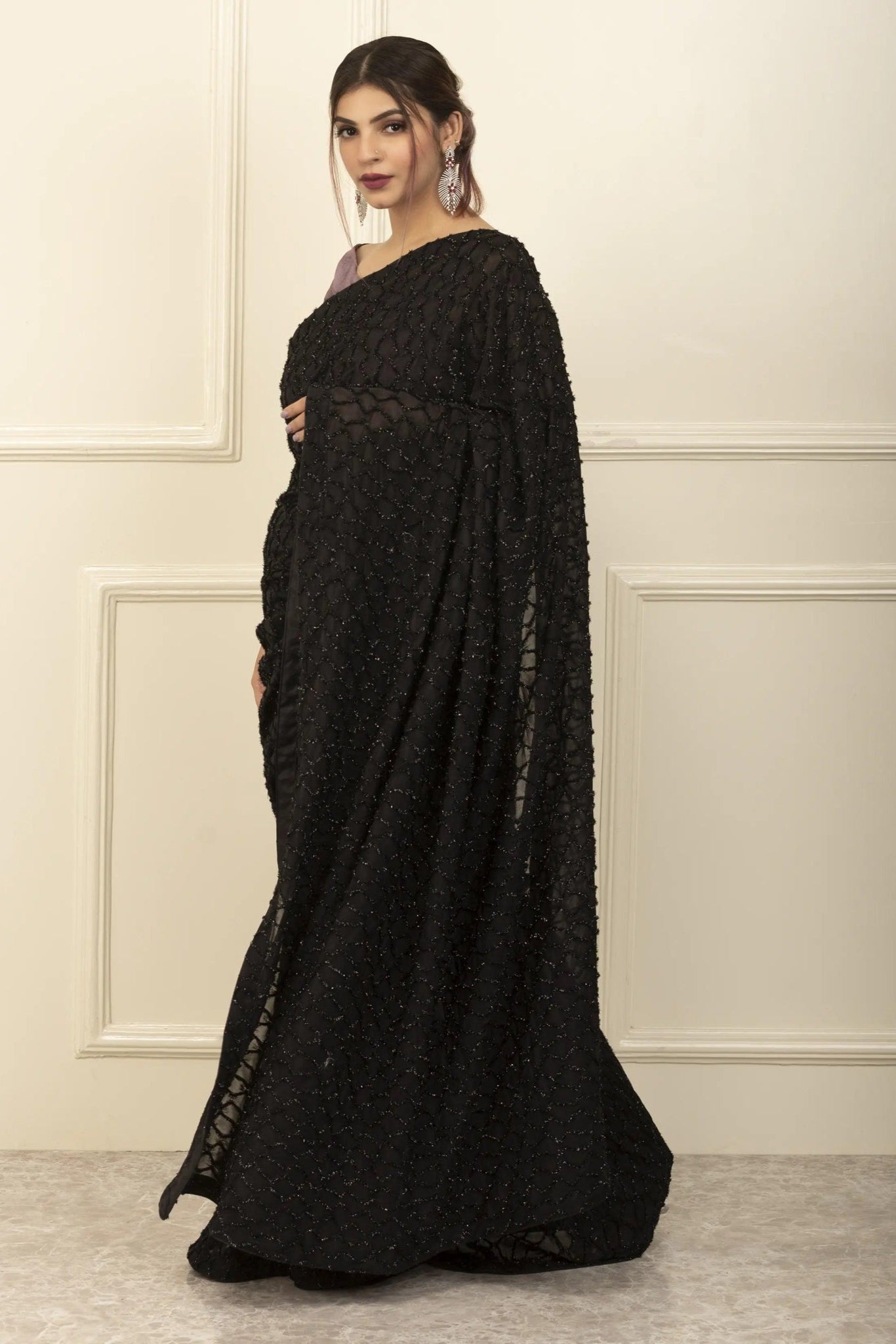 NIGHT ANGEL | Sequins | Indidha Saree