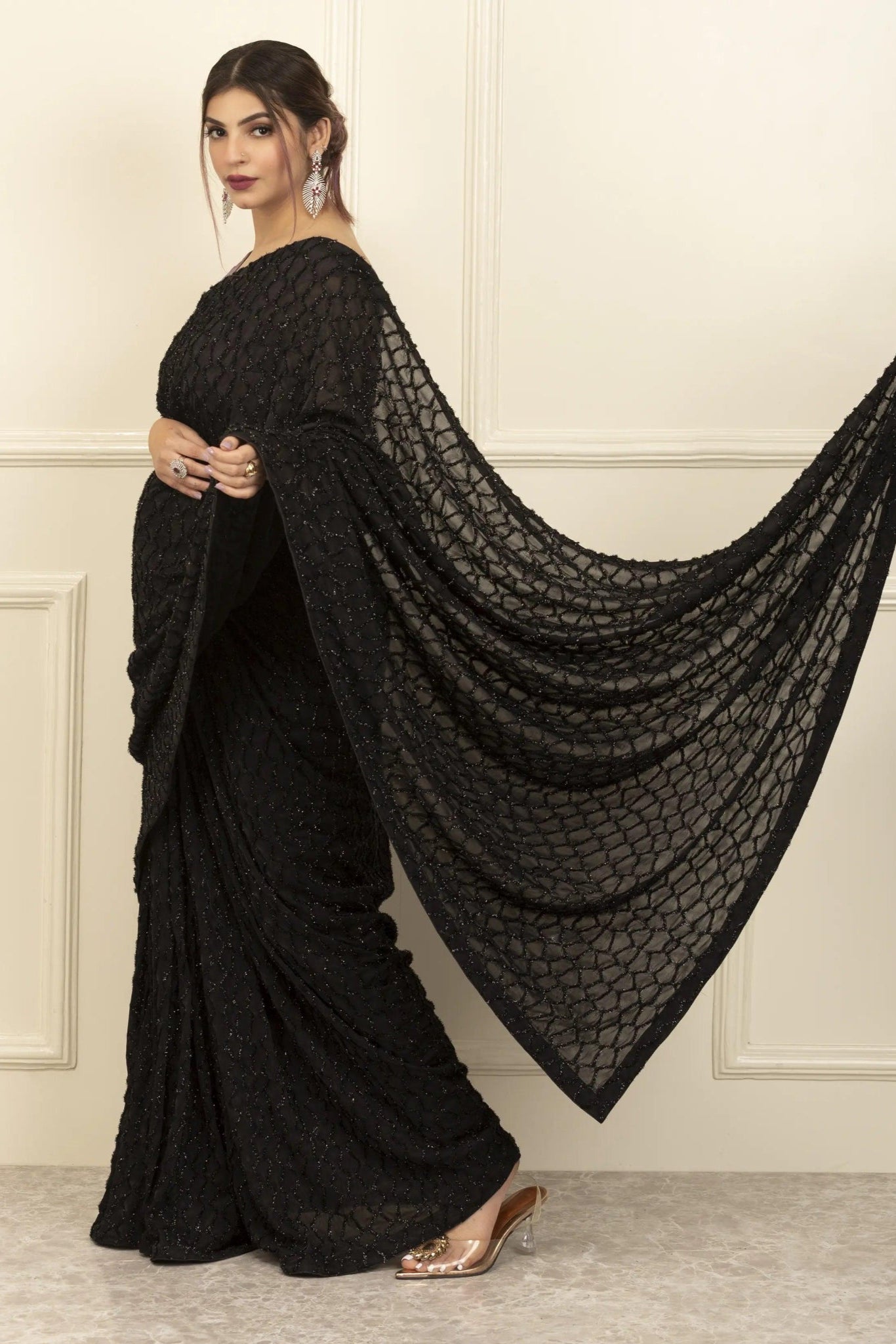 NIGHT ANGEL | Sequins | Indidha Saree