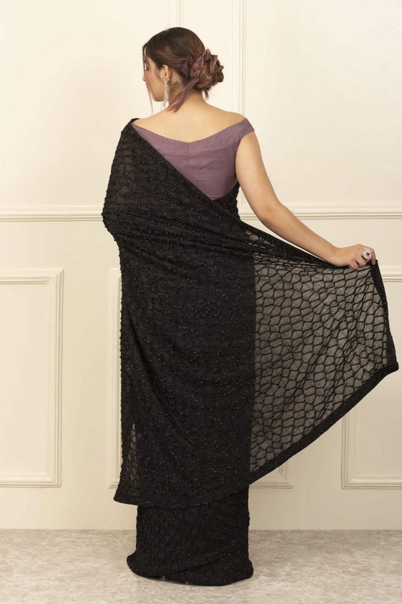 NIGHT ANGEL | Sequins | Indidha Saree