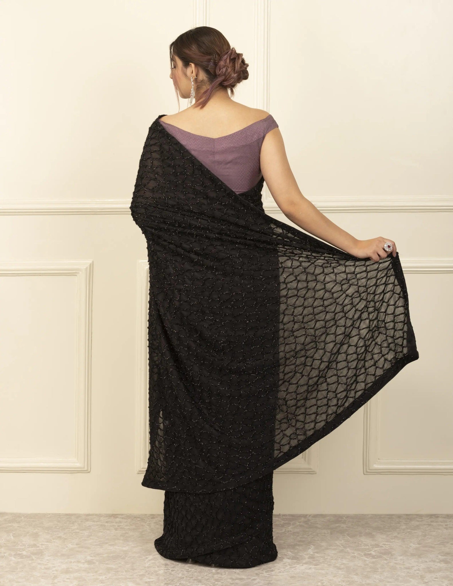 NIGHT ANGEL | Sequins | Indidha Saree