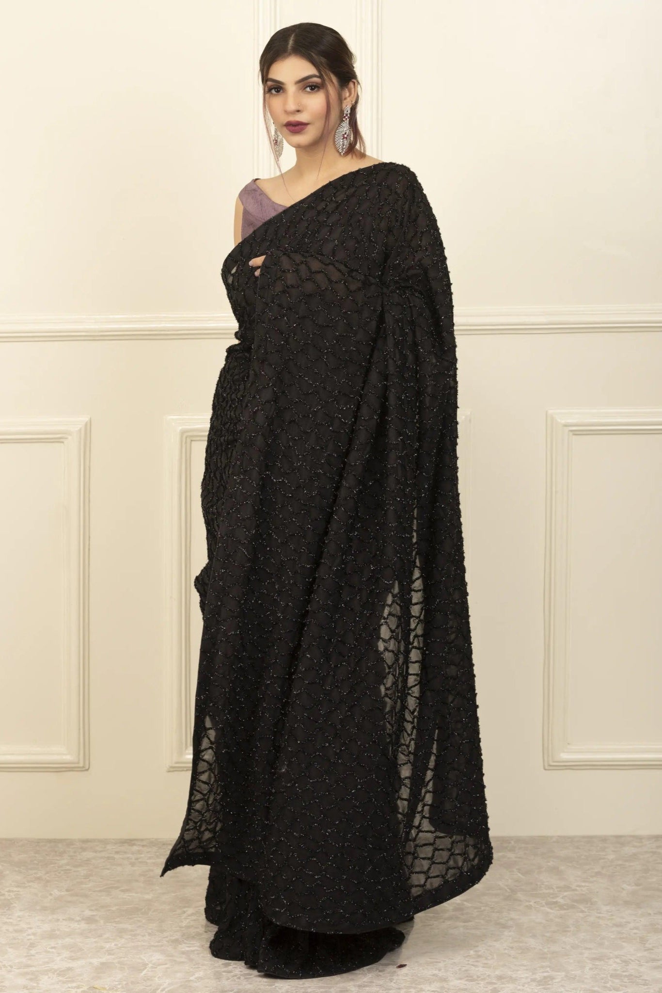 NIGHT ANGEL | Sequins | Indidha Saree