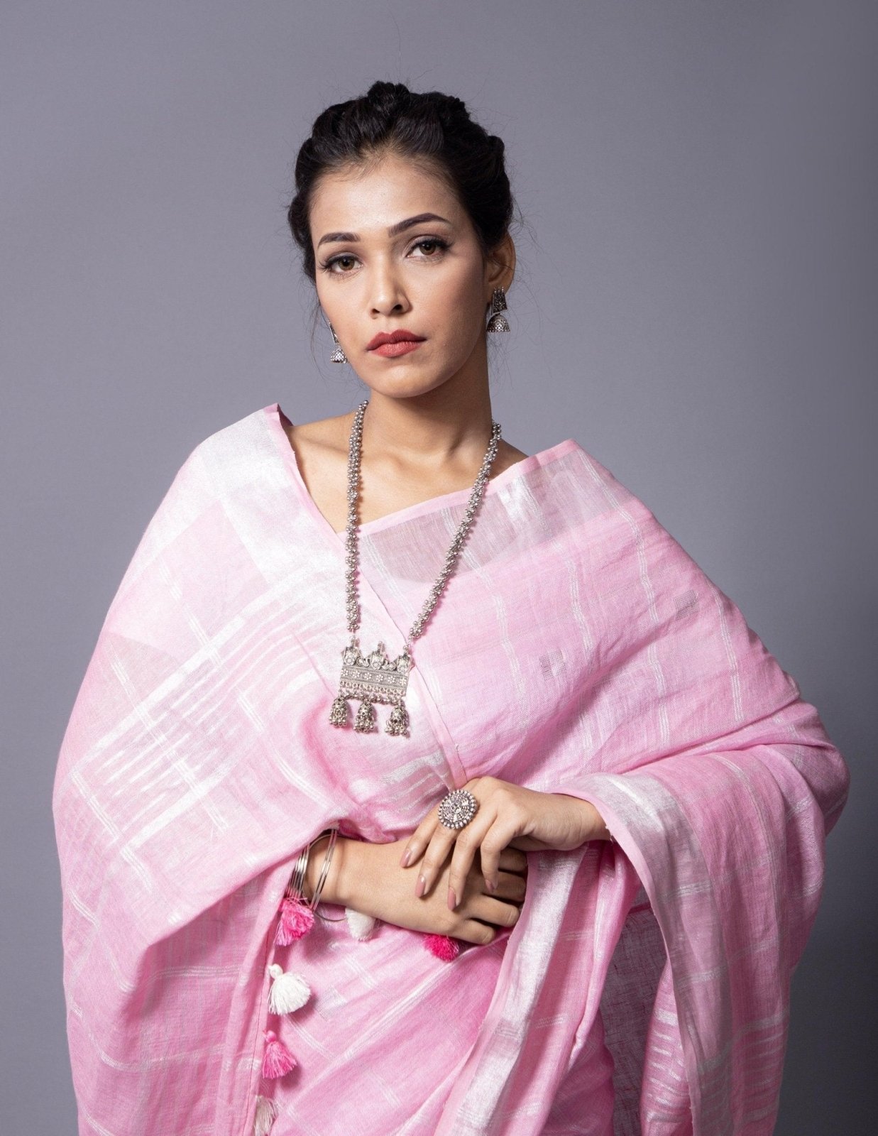 PINK LOVE | Linen | Indidha Saree