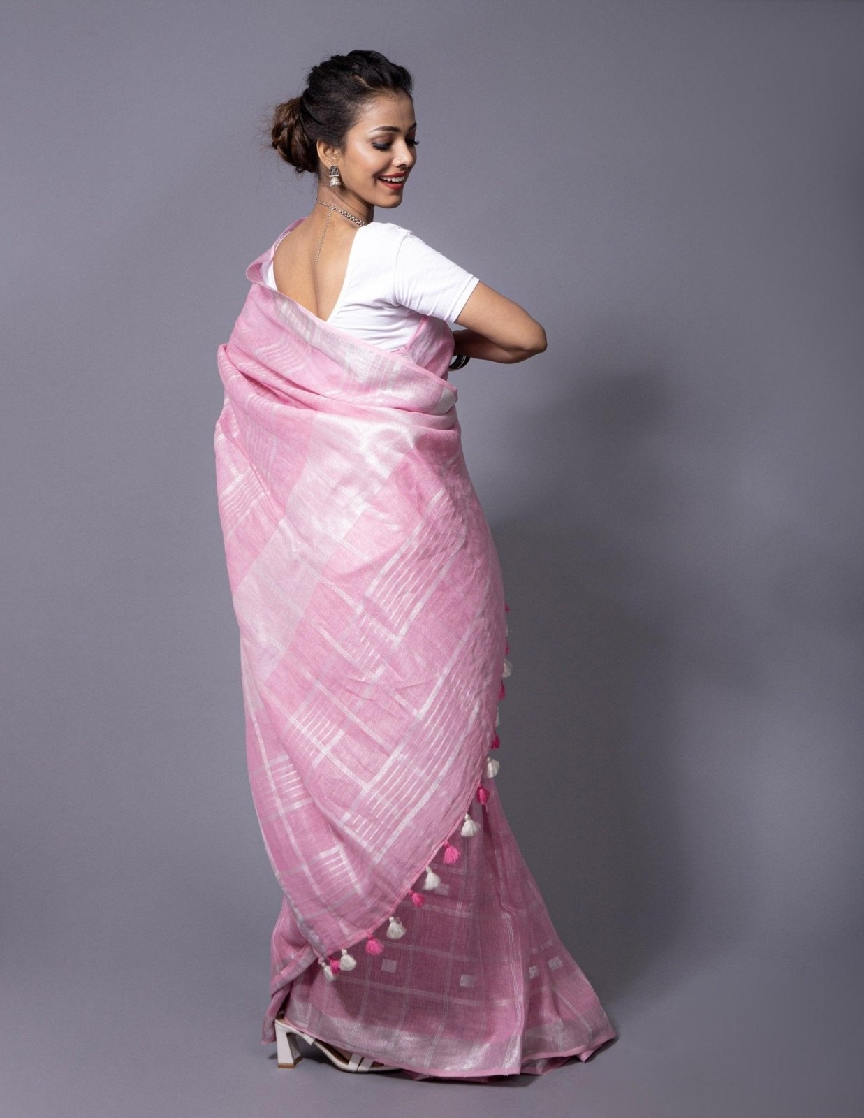 PINK LOVE | Linen | Indidha Saree