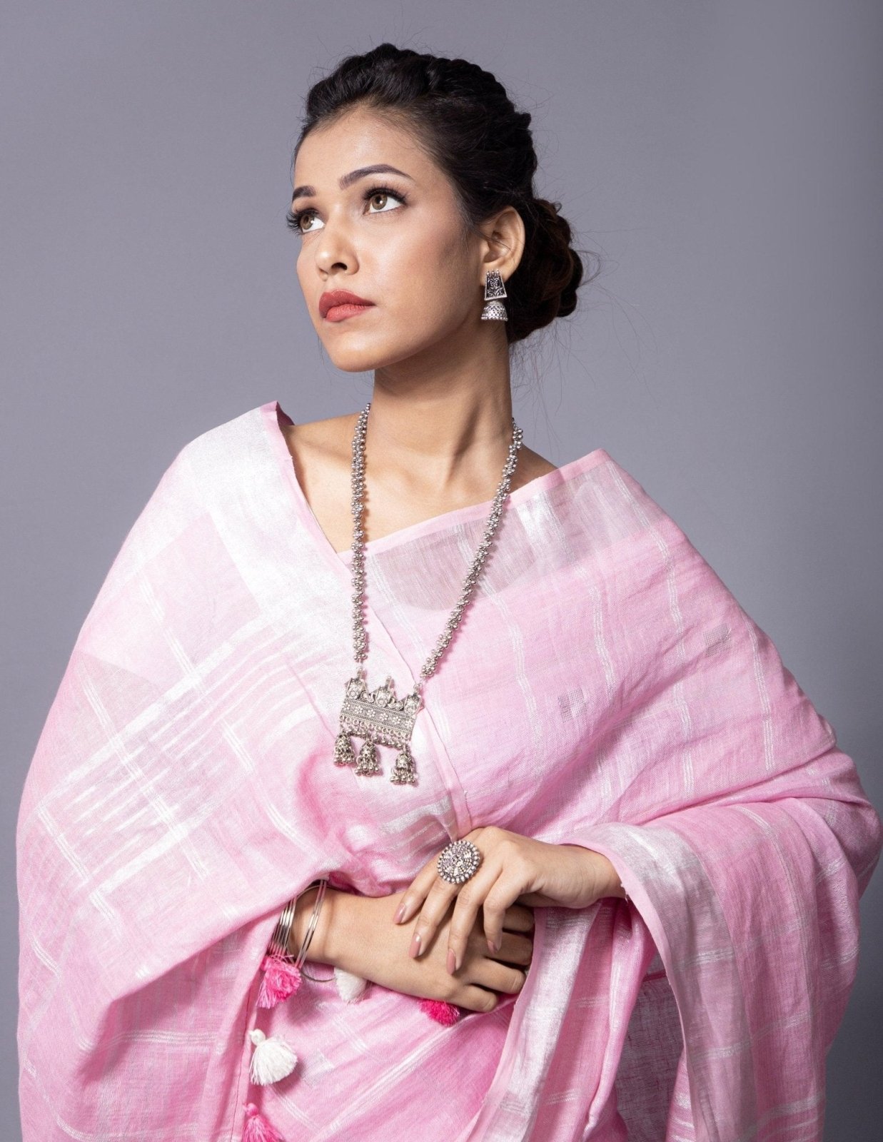 PINK LOVE | Linen | Indidha Saree