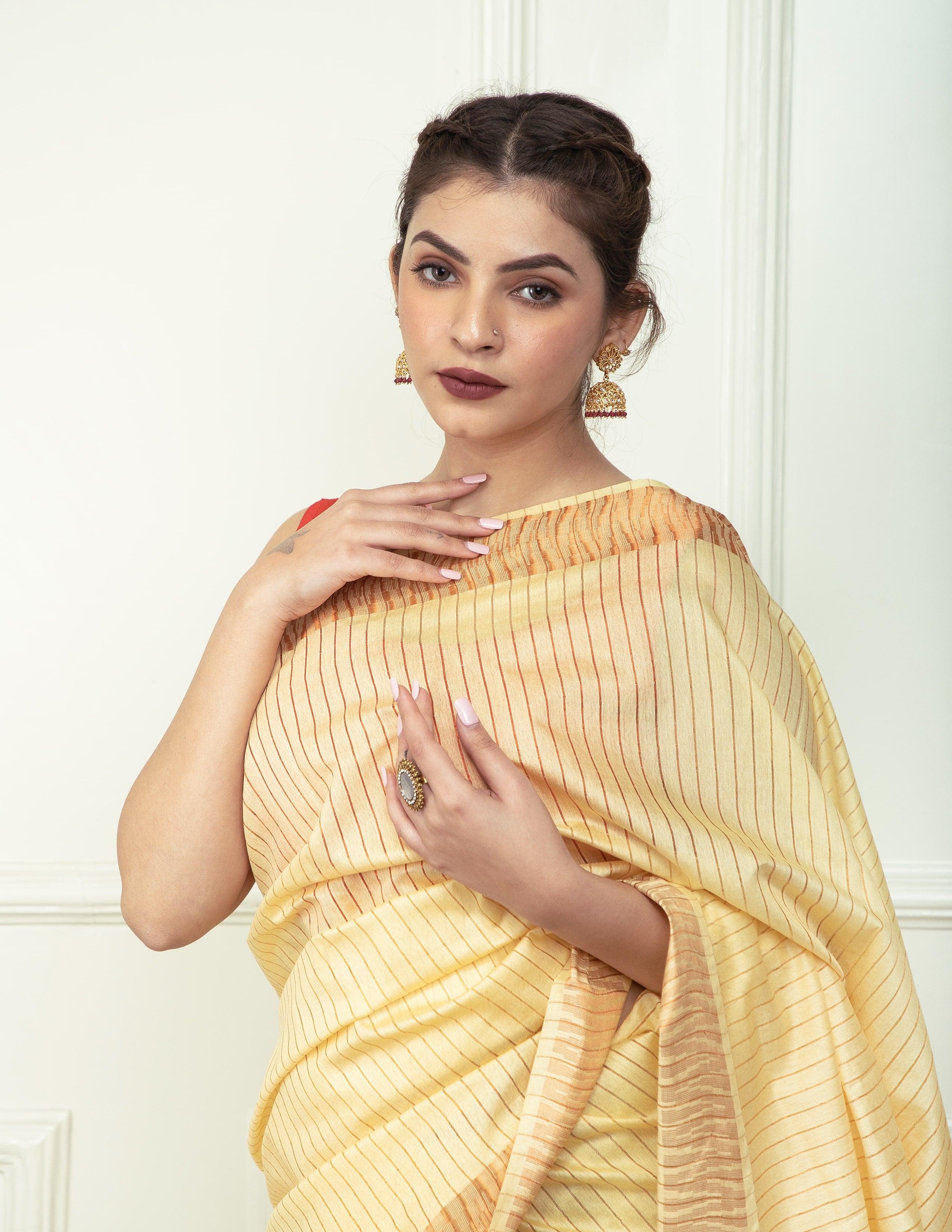 Bina Textile BGP Saree PRIMROSE | Katan Silk | Indidha Saree