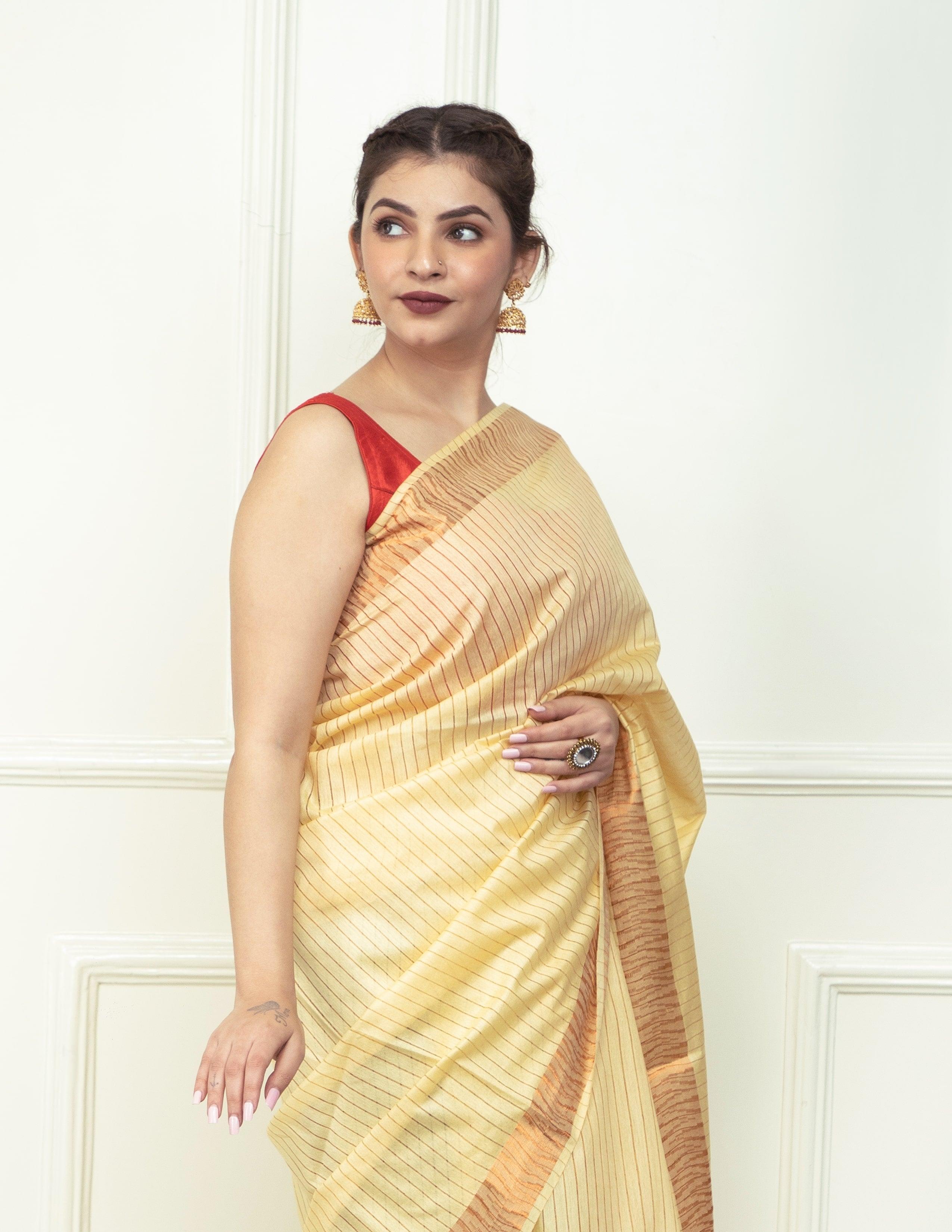 Bina Textile BGP Saree PRIMROSE | Katan Silk | Indidha Saree