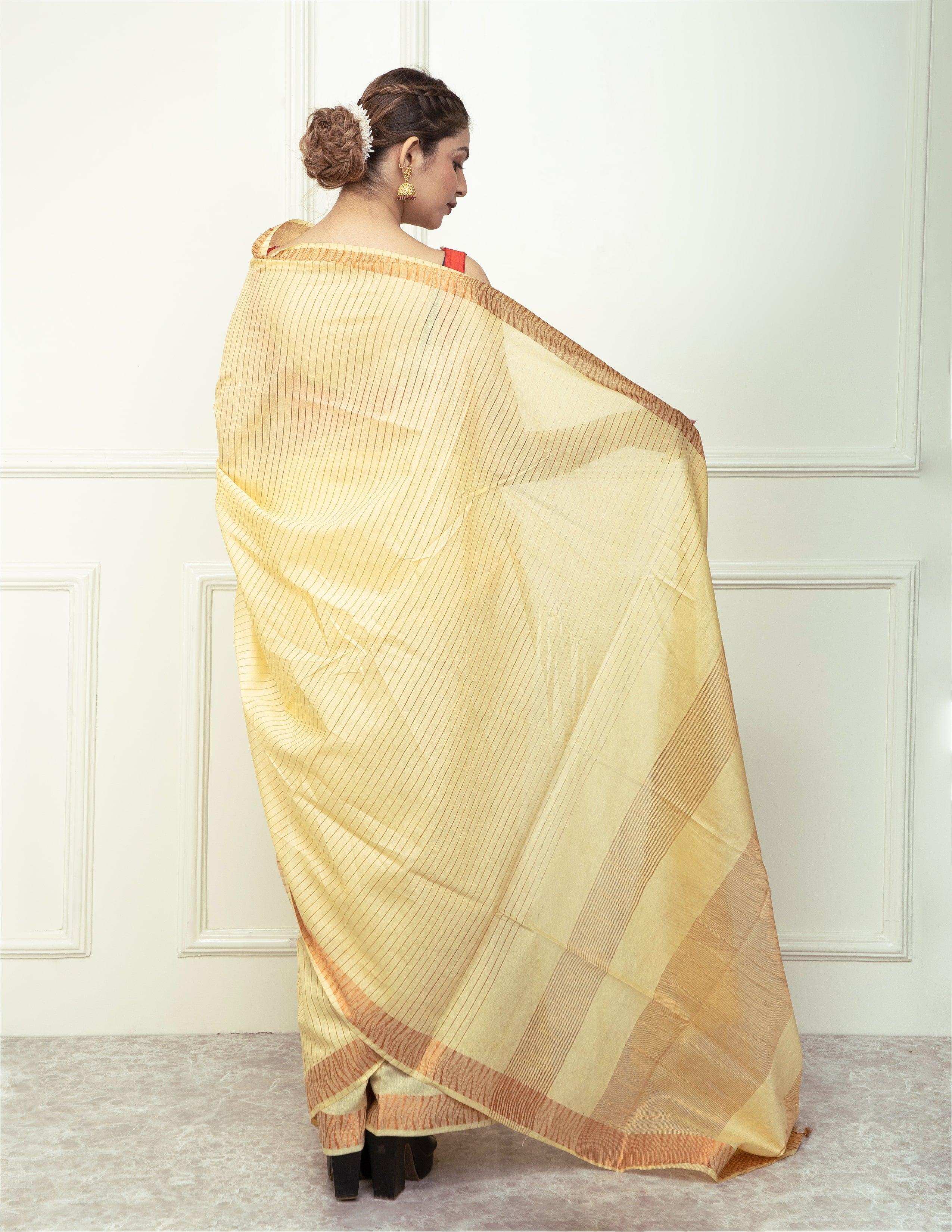 Bina Textile BGP Saree PRIMROSE | Katan Silk | Indidha Saree