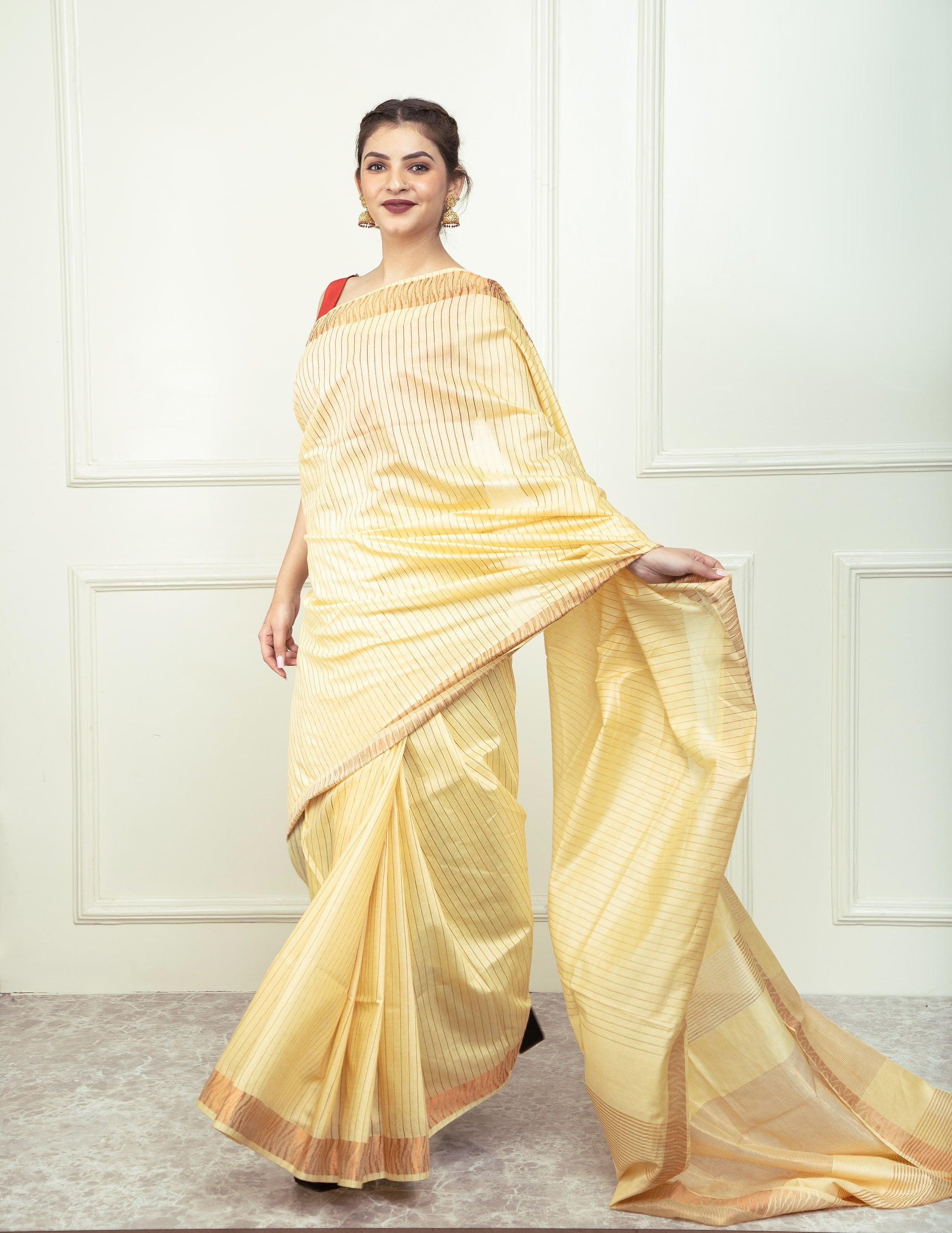 Bina Textile BGP Saree PRIMROSE | Katan Silk | Indidha Saree