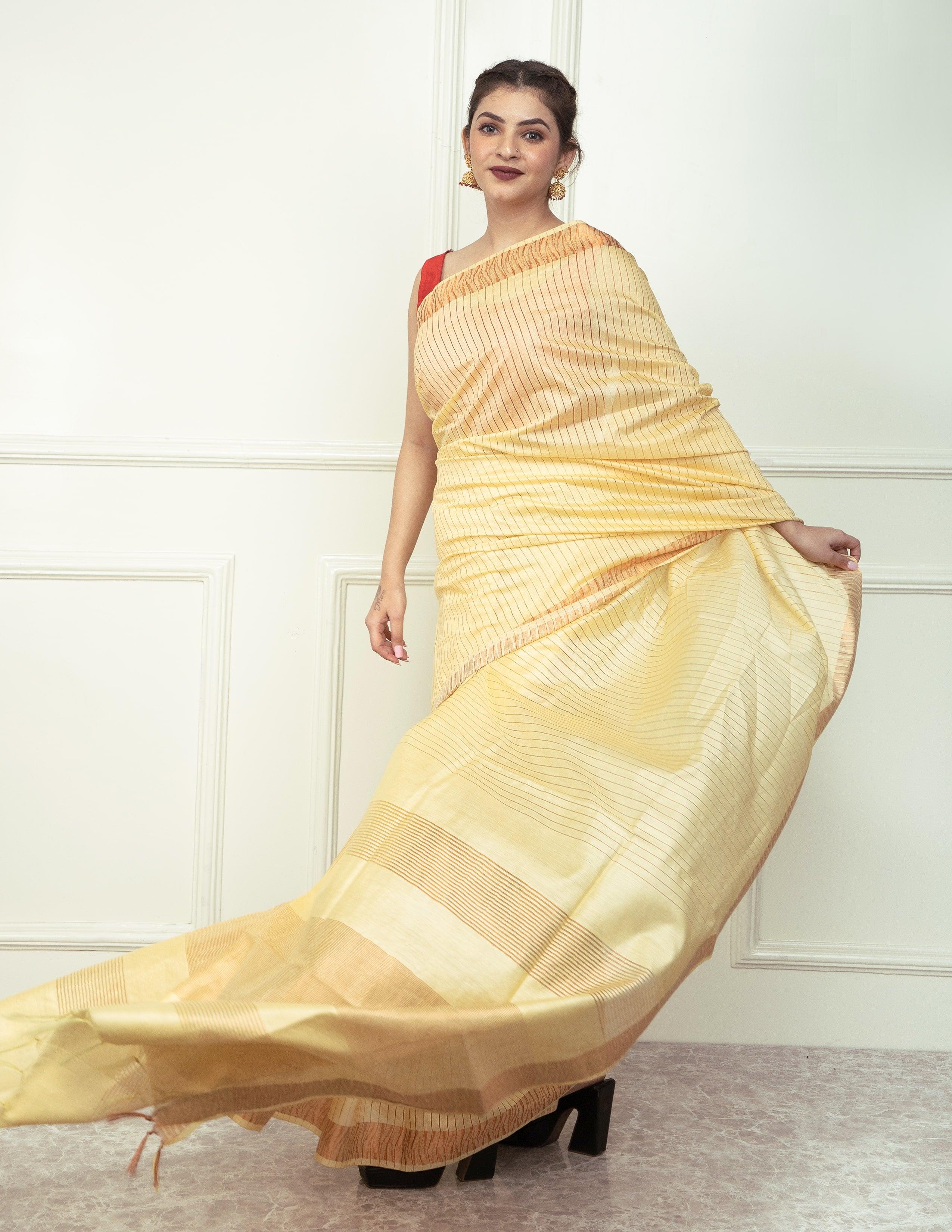 Bina Textile BGP Saree PRIMROSE | Katan Silk | Indidha Saree