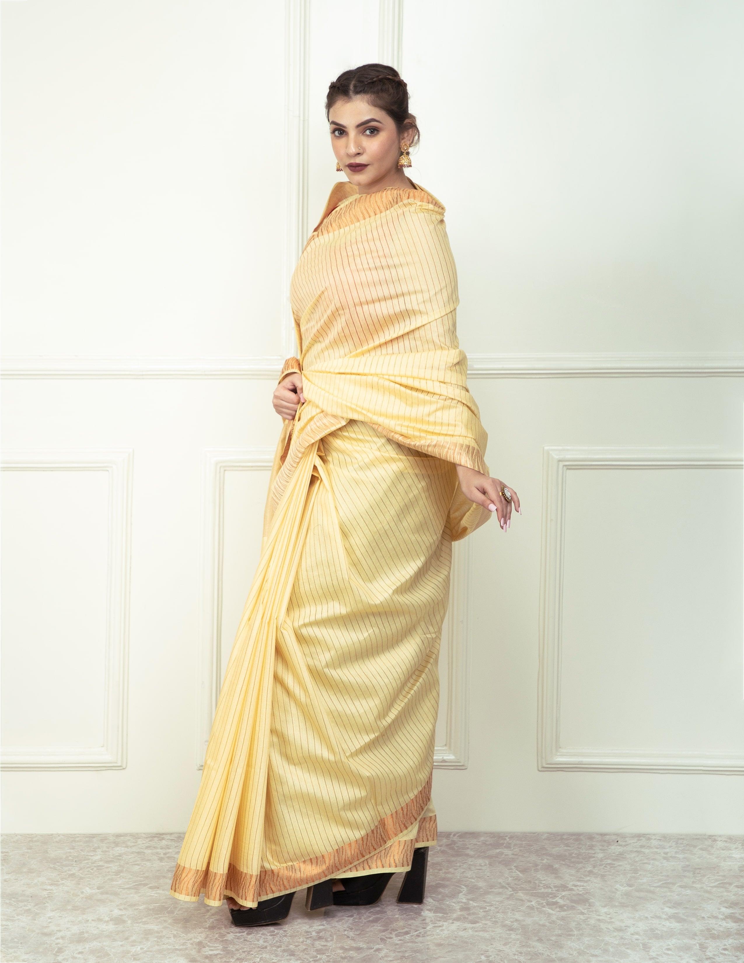 Bina Textile BGP Saree PRIMROSE | Katan Silk | Indidha Saree