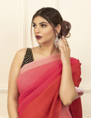 BDS Gandhi Nagar Saree RED HUE | Wrinkle Satin  | Indidha Saree