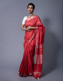 RED STONE | Cotton Slub | Indidha Saree