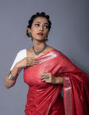 RED STONE | Cotton Slub | Indidha Saree