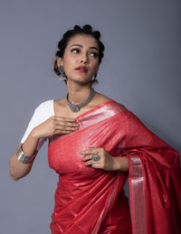 RED STONE | Cotton Slub | Indidha Saree