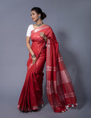 RED STONE | Cotton Slub | Indidha Saree