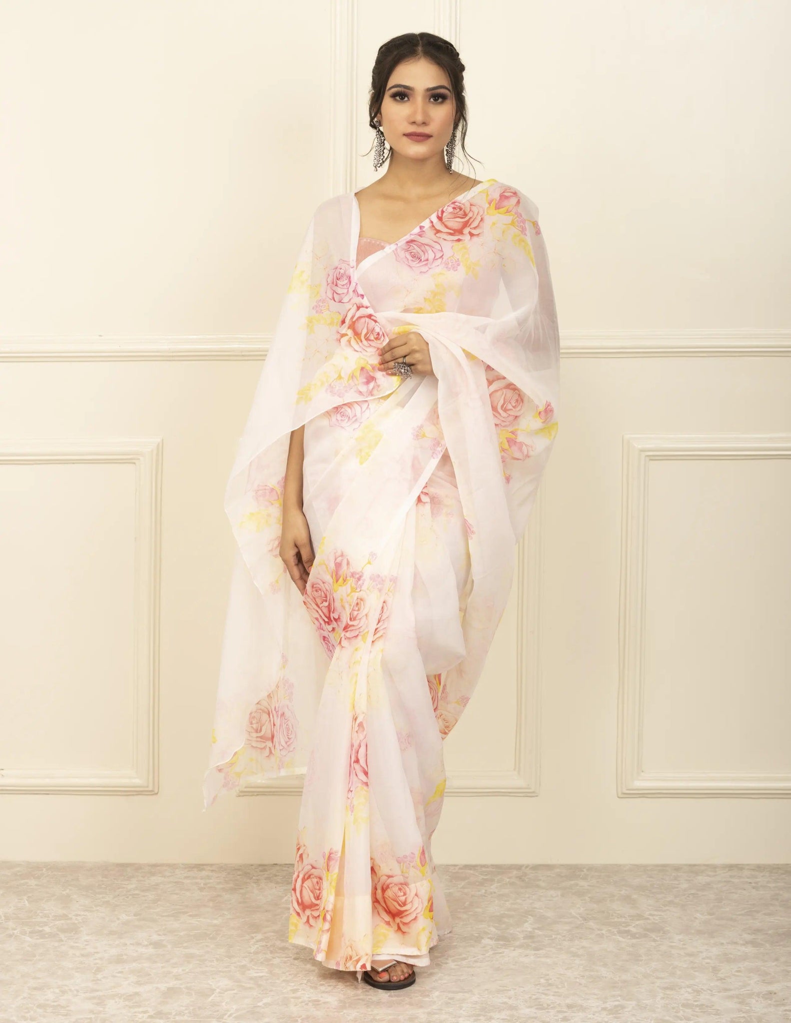 ROSEBERRY | Organza | Indidha Saree