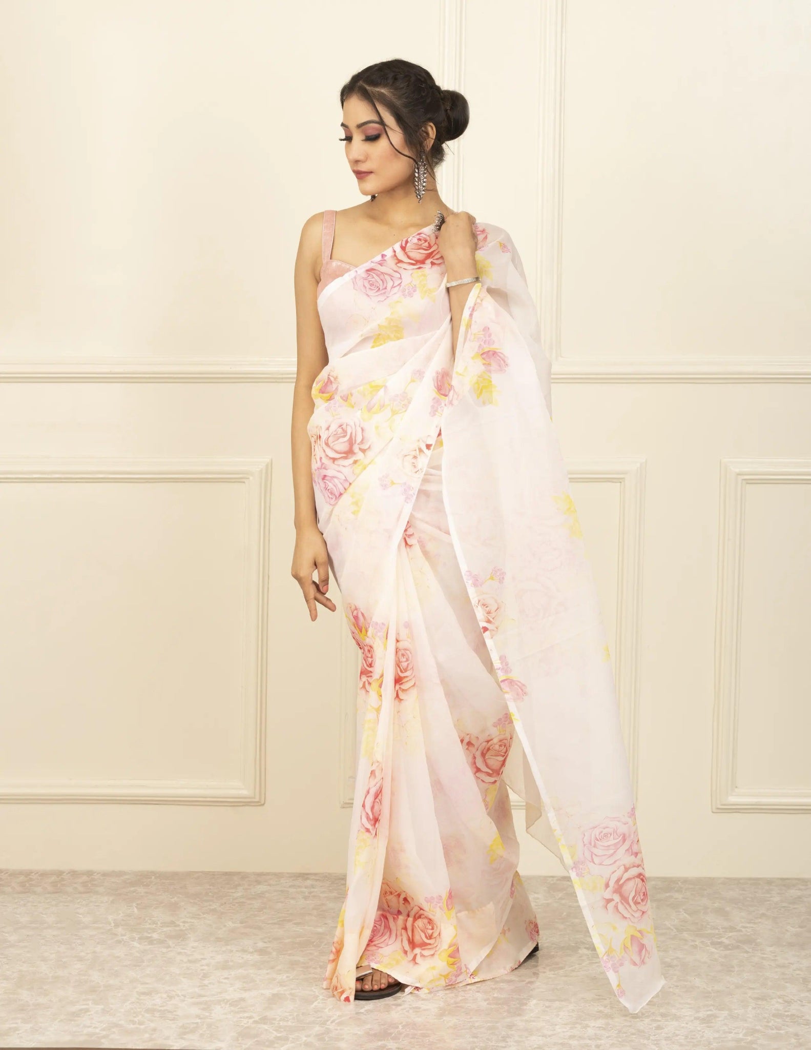 ROSEBERRY | Organza | Indidha Saree