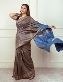 SAPPHIRE | Tussar Ghicha Silk | Indidha Saree Saree