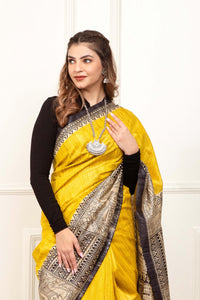 Bina Textile BGP Saree SHINING SERENDIPITY | Tussar Silk | Madhubani Print | Indidha Saree