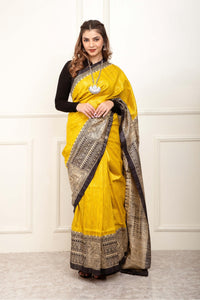 Bina Textile BGP Saree SHINING SERENDIPITY | Tussar Silk | Madhubani Print | Indidha Saree