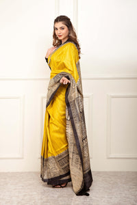 Bina Textile BGP Saree SHINING SERENDIPITY | Tussar Silk | Madhubani Print | Indidha Saree