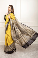 Bina Textile BGP Saree SHINING SERENDIPITY | Tussar Silk | Madhubani Print | Indidha Saree