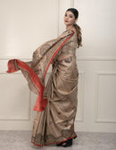 Bina Textile BGP Saree SILK TRIBE | Tussar Silk | Madhubani Print | Indidha Saree