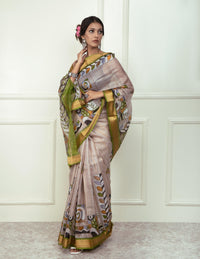 Bina Textile BGP Saree SONCHIRYA | Mulberry Silk | Indidha Saree