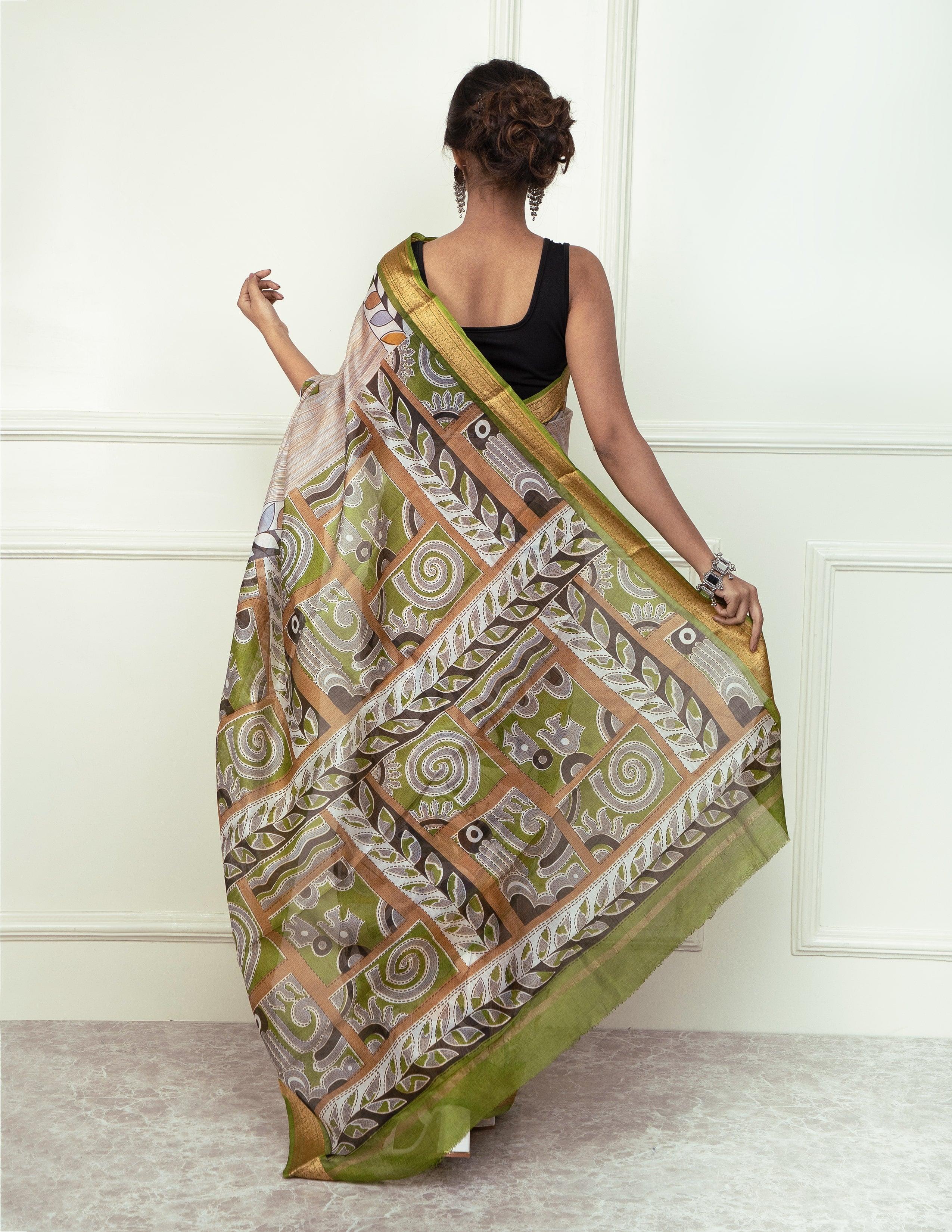 Bina Textile BGP Saree SONCHIRYA | Mulberry Silk | Indidha Saree