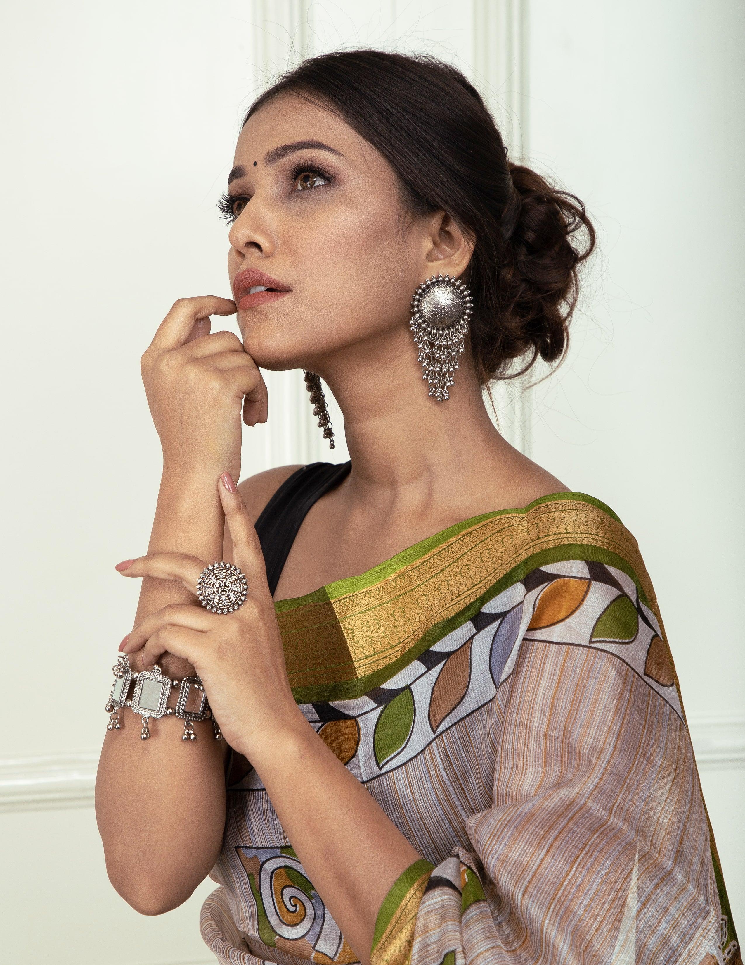 Bina Textile BGP Saree SONCHIRYA | Mulberry Silk | Indidha Saree