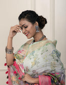 Bina Textile BGP Saree VINE | Linen | Indidha Saree