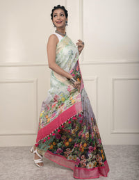 Bina Textile BGP Saree VINE | Linen | Indidha Saree