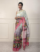 Bina Textile BGP Saree VINE | Linen | Indidha Saree