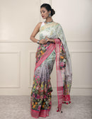 Bina Textile BGP Saree VINE | Linen | Indidha Saree