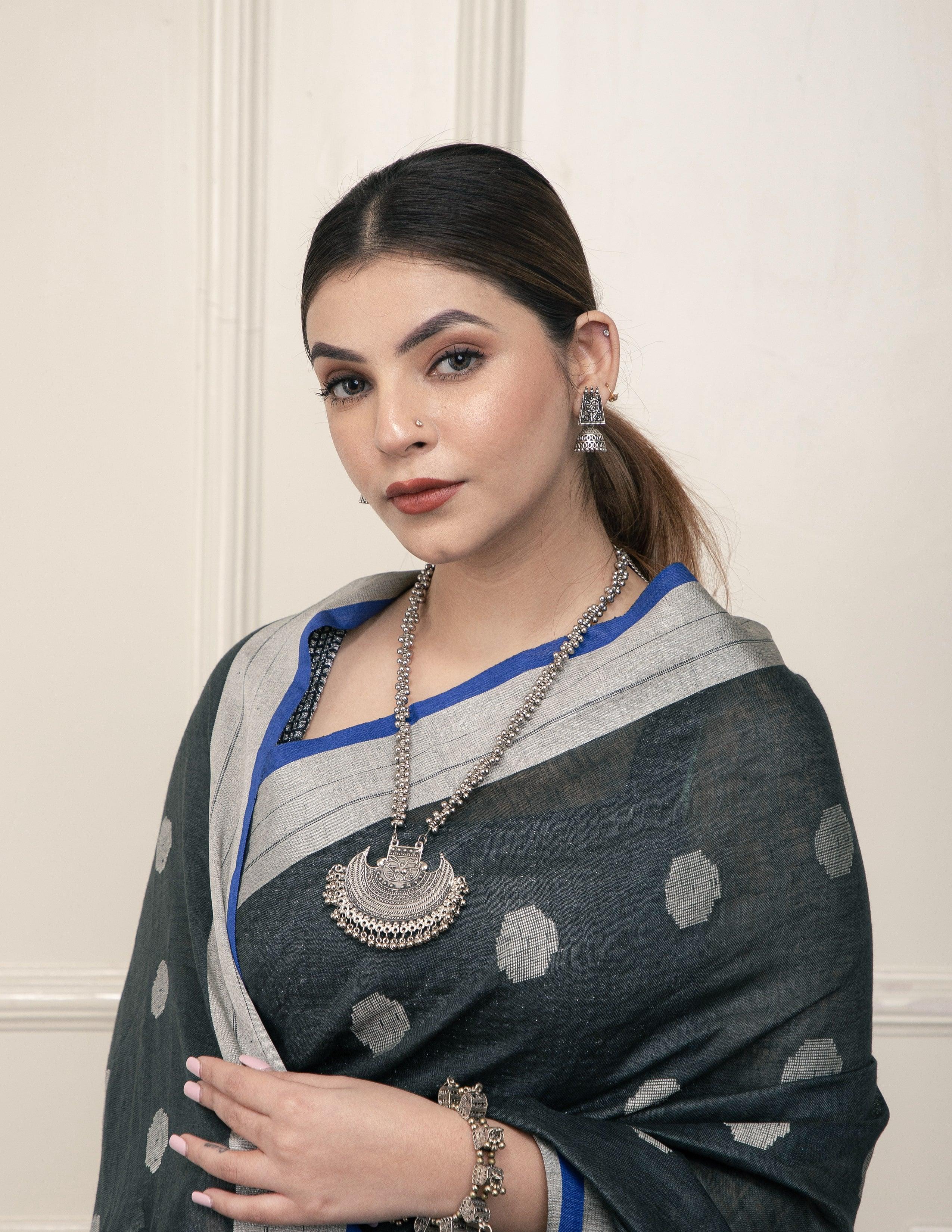 Bina Textile BGP Saree WO ZAMANA | Linen | Indidha Saree